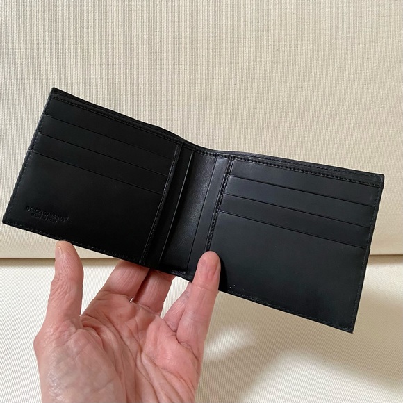 DOLCE & GABBANA MEN’S LEATHER BIFOLD WALLET, VINTAGE, RARE GRN/BLK, NEW W/ TAGS - Picture 9 of 15